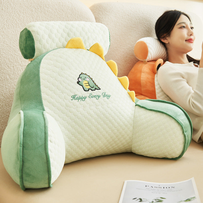 HKM-570323 Large Soft Pack Bed Cushion Pillow - Plush & Velvet Options, Removable Cover, Various Patterns