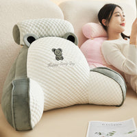 HKM-570323 Large Soft Pack Bed Cushion Pillow - Plush & Velvet Options, Removable Cover, Various Patterns