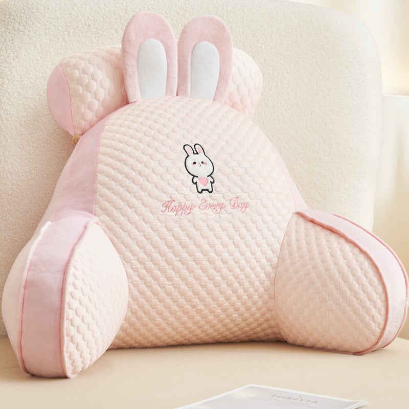 HKM-570323 Large Soft Pack Bed Cushion Pillow - Plush & Velvet Options, Removable Cover, Various Patterns