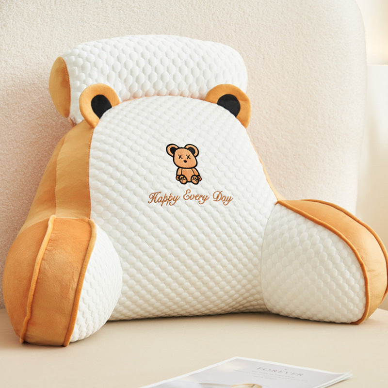 HKM-570323 Large Soft Pack Bed Cushion Pillow - Plush & Velvet Options, Removable Cover, Various Patterns