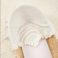 HKM-570515 Soft Pure Cotton Baby Blanket with Ruffles - All-Season Multi-Color Options