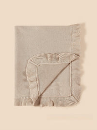 HKM-570515 Soft Pure Cotton Baby Blanket with Ruffles - All-Season Multi-Color Options