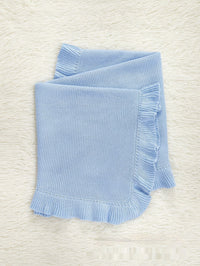 HKM-570515 Soft Pure Cotton Baby Blanket with Ruffles - All-Season Multi-Color Options