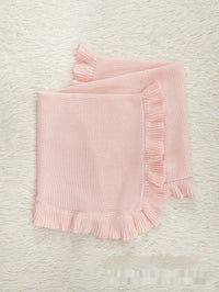 HKM-570515 Soft Pure Cotton Baby Blanket with Ruffles - All-Season Multi-Color Options