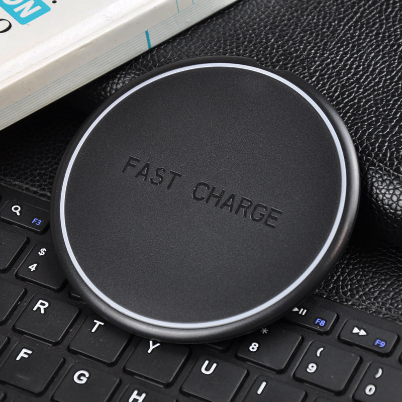 HKM-570899 10W Fast Charging Wireless Charger – Kd-20 with Indication Function and Micro USB Input, Black