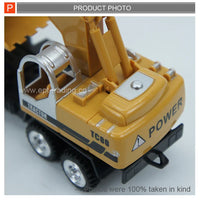 HKM-571155 1:43 Remote Control Alloy Excavator Toy for Kids - Diecast Metal RC Truck Car