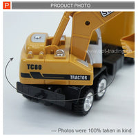 HKM-571155 1:43 Remote Control Alloy Excavator Toy for Kids - Diecast Metal RC Truck Car