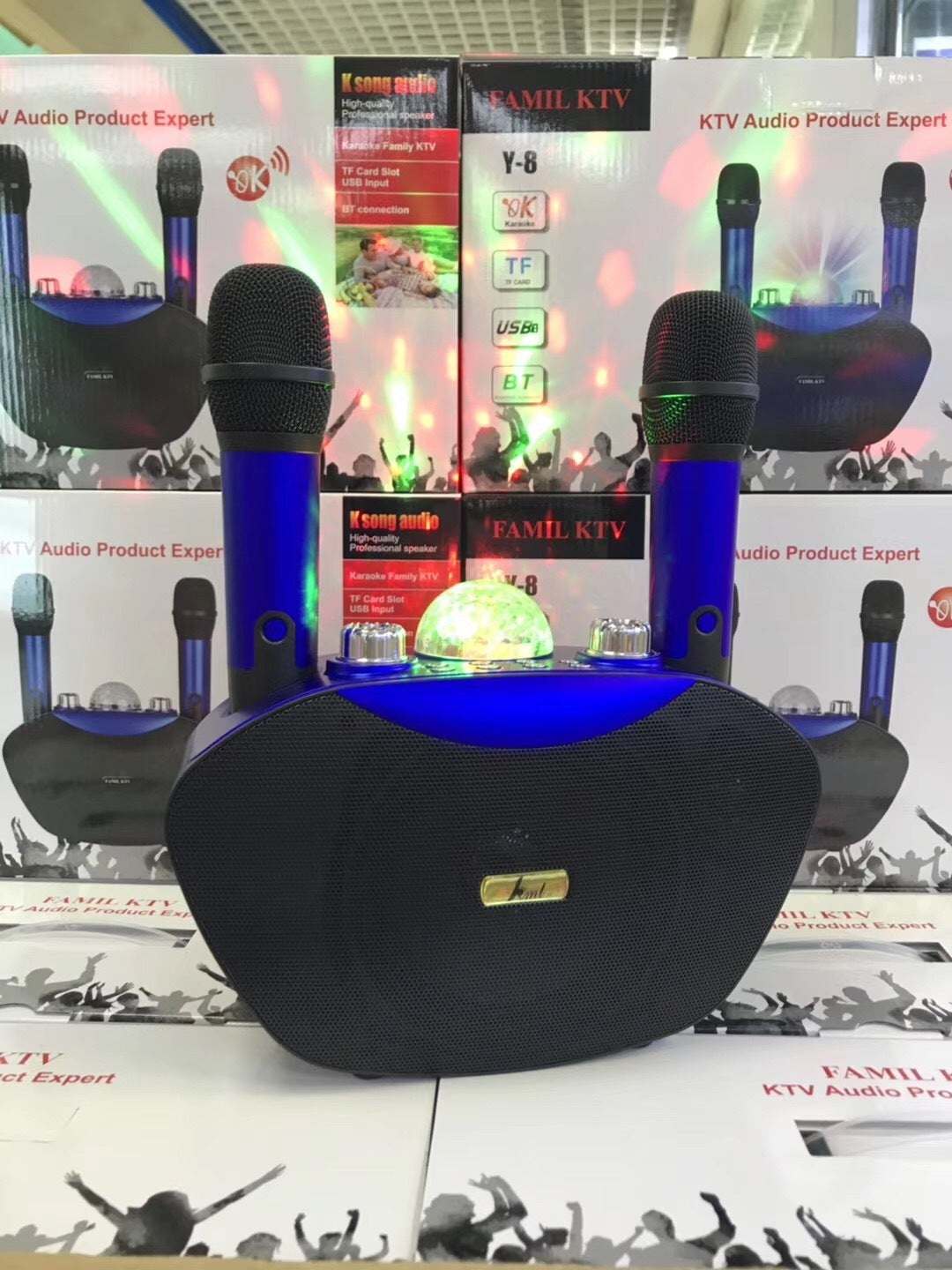 KTX-571219 Dual-Function Karaoke Microphone with USB Power and 32GB Storage Capability in Multiple Colors