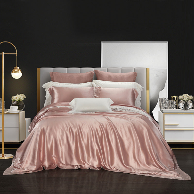 KTX-571283 Silk Solid Color Processable Quilt Cover - Multiple Sizes Available