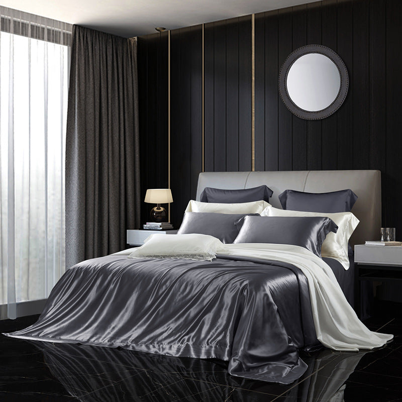 KTX-571283 Silk Solid Color Processable Quilt Cover - Multiple Sizes Available