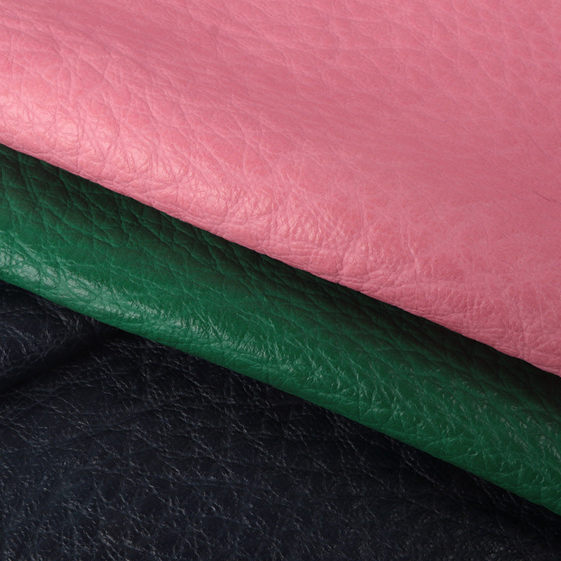 HKM-571347 Lychee Pattern Half PU Artificial Leather Fabric for Gloves, Bags, Furniture and More - 1.2mm Thickness, 140cm Width
