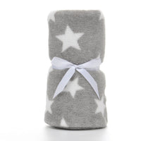 HKM-571347 Super Soft Pink Star Coral Fleece Dog Blanket, 75x100cm