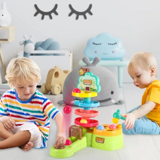 HKM-571475 4-in-1 Educational Ball Drop Game Set for Infants and Toddlers, Score-Based Fun