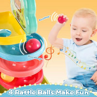 HKM-571475 4-in-1 Educational Ball Drop Game Set for Infants and Toddlers, Score-Based Fun