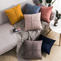 HKM-571475 Solid Color Suede Pillow Cover 45x45cm - Modern Cushion in Various Colors