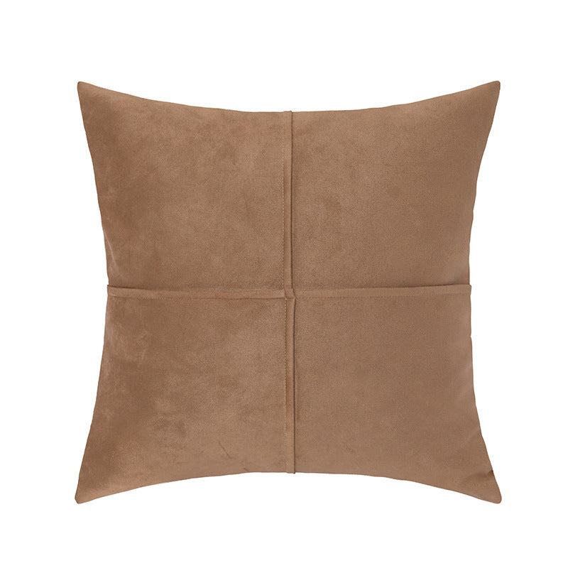 HKM-571475 Solid Color Suede Pillow Cover 45x45cm - Modern Cushion in Various Colors