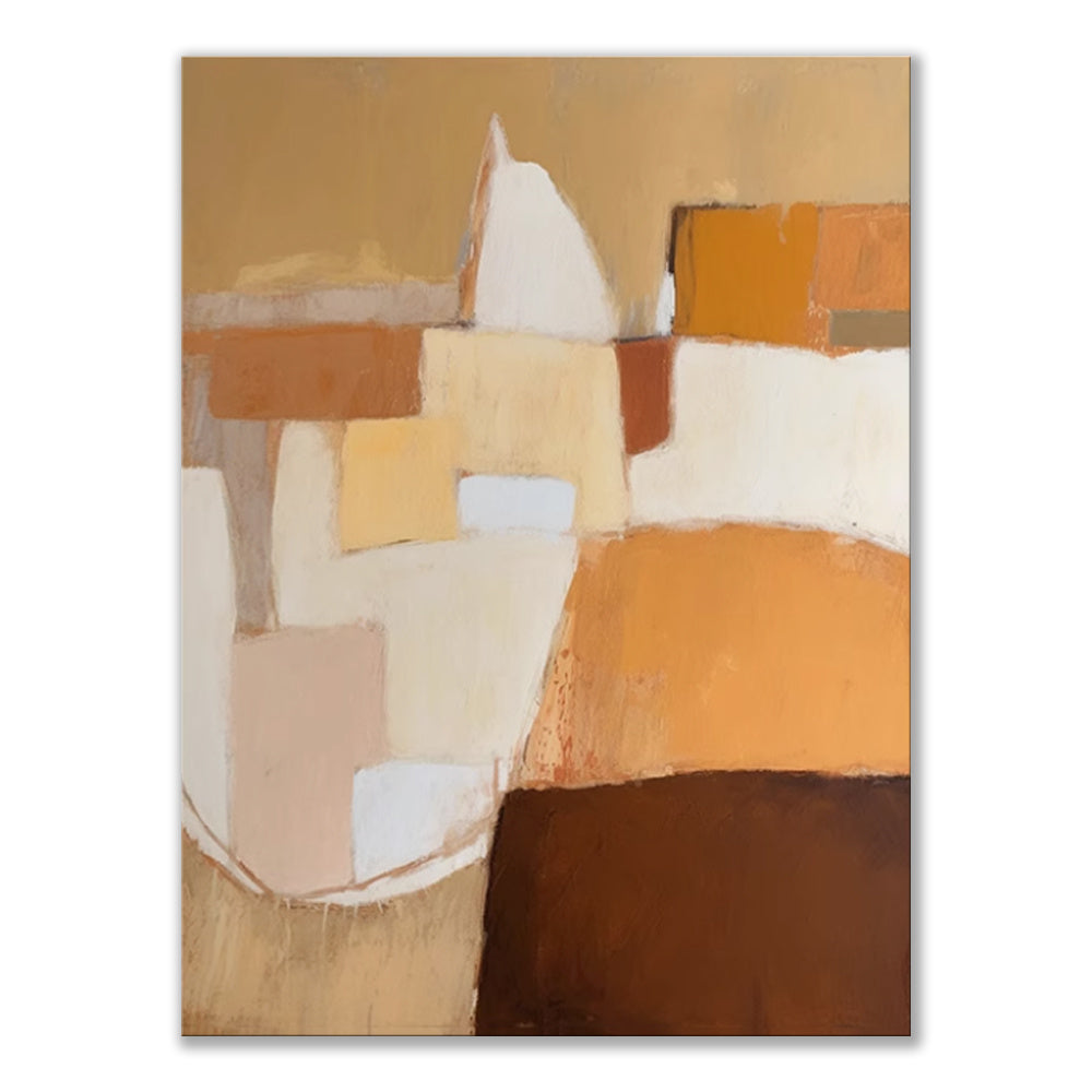 HKM-571603 Abstract Handmade Oil Painting Canvas Art for Living Room and Home Décor - Unframed and Rolled