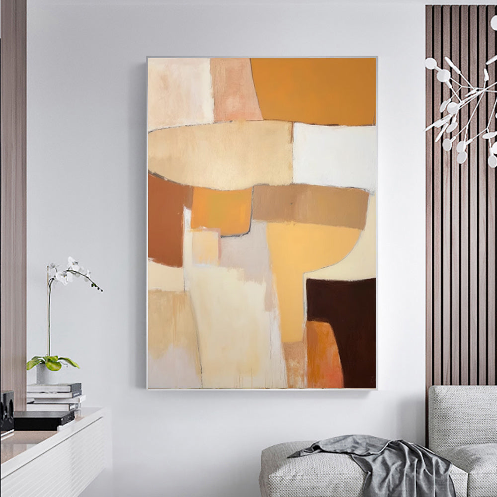 HKM-571603 Abstract Handmade Oil Painting Canvas Art for Living Room and Home Décor - Unframed and Rolled