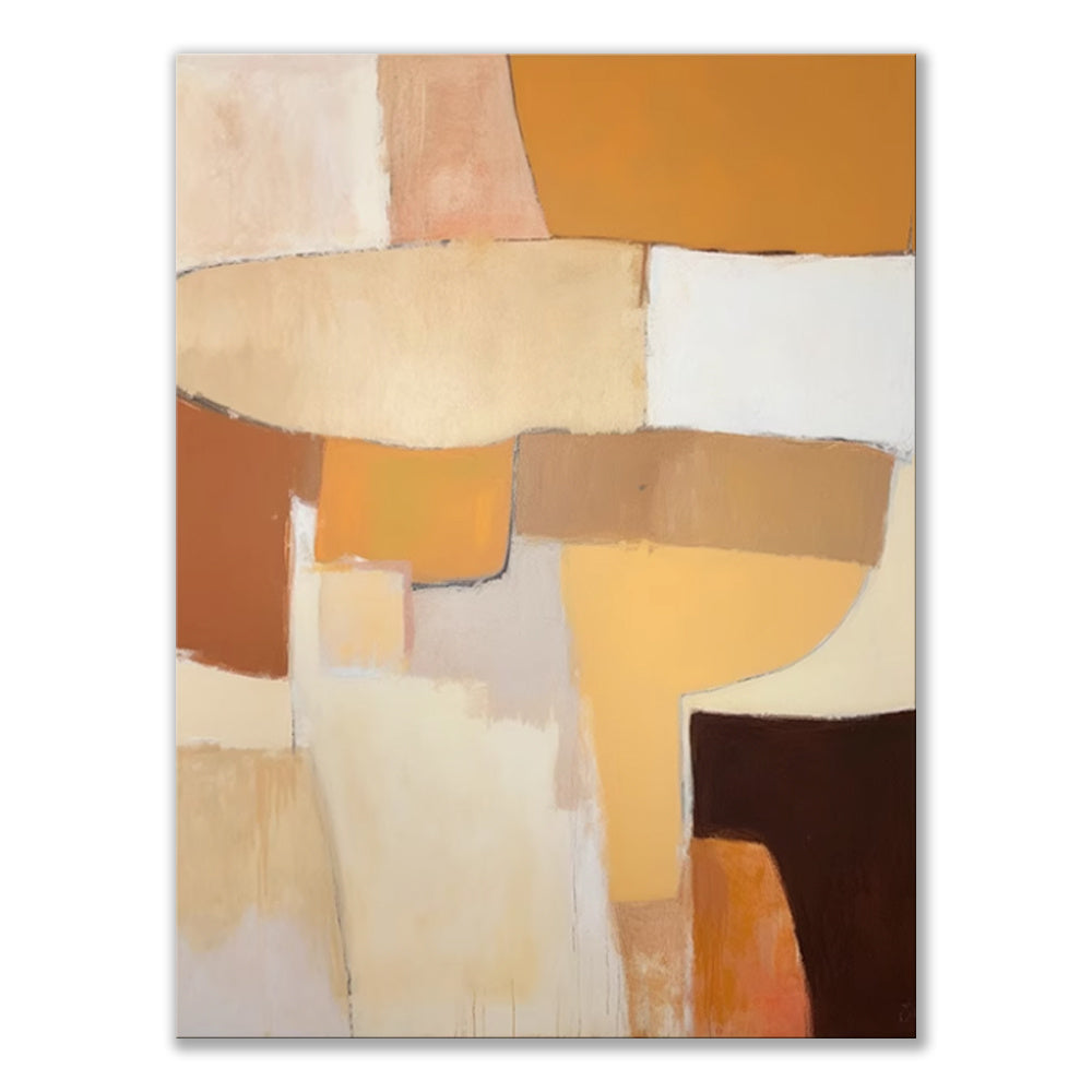 HKM-571603 Abstract Handmade Oil Painting Canvas Art for Living Room and Home Décor - Unframed and Rolled