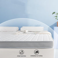 HKM-571667 Memory Foam Latex Mattress with Upgraded Lamb Fleece Cover, 10cm Thickness, Available in White and Grey