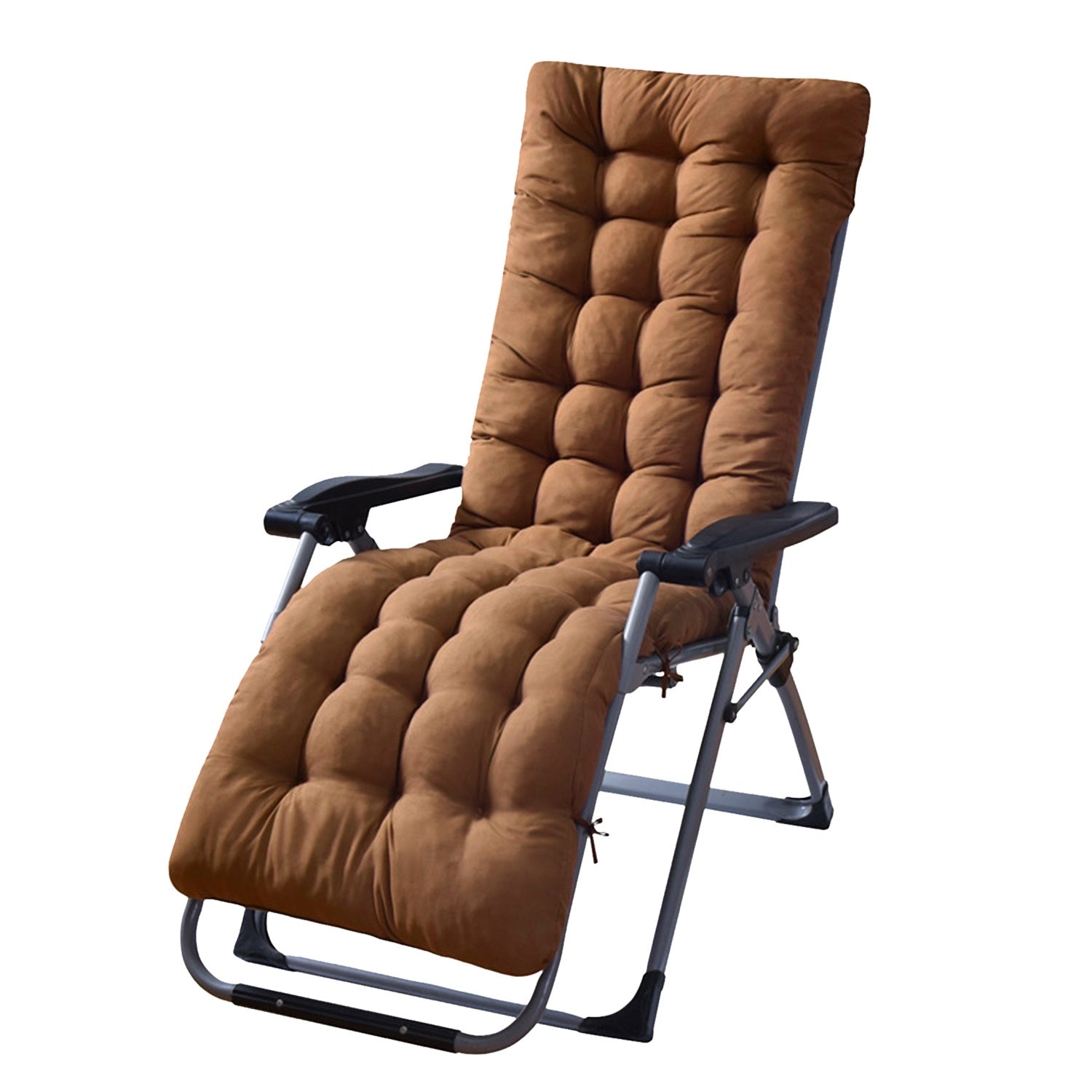 HKM-572051 Chaise Lounger Cushion for Recliners and Rocking Chairs - Soft Polyester with Secure Straps, Ideal for Indoor and Outdoor Use