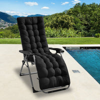 HKM-572051 Chaise Lounger Cushion for Recliners and Rocking Chairs - Soft Polyester with Secure Straps, Ideal for Indoor and Outdoor Use