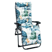 HKM-572051 Chaise Lounger Cushion for Recliners and Rocking Chairs - Soft Polyester with Secure Straps, Ideal for Indoor and Outdoor Use