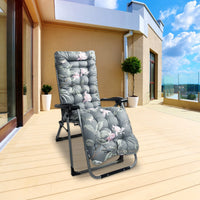 HKM-572051 Chaise Lounger Cushion for Recliners and Rocking Chairs - Soft Polyester with Secure Straps, Ideal for Indoor and Outdoor Use