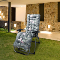 HKM-572051 Chaise Lounger Cushion for Recliners and Rocking Chairs - Soft Polyester with Secure Straps, Ideal for Indoor and Outdoor Use