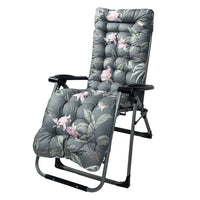HKM-572051 Chaise Lounger Cushion for Recliners and Rocking Chairs - Soft Polyester with Secure Straps, Ideal for Indoor and Outdoor Use