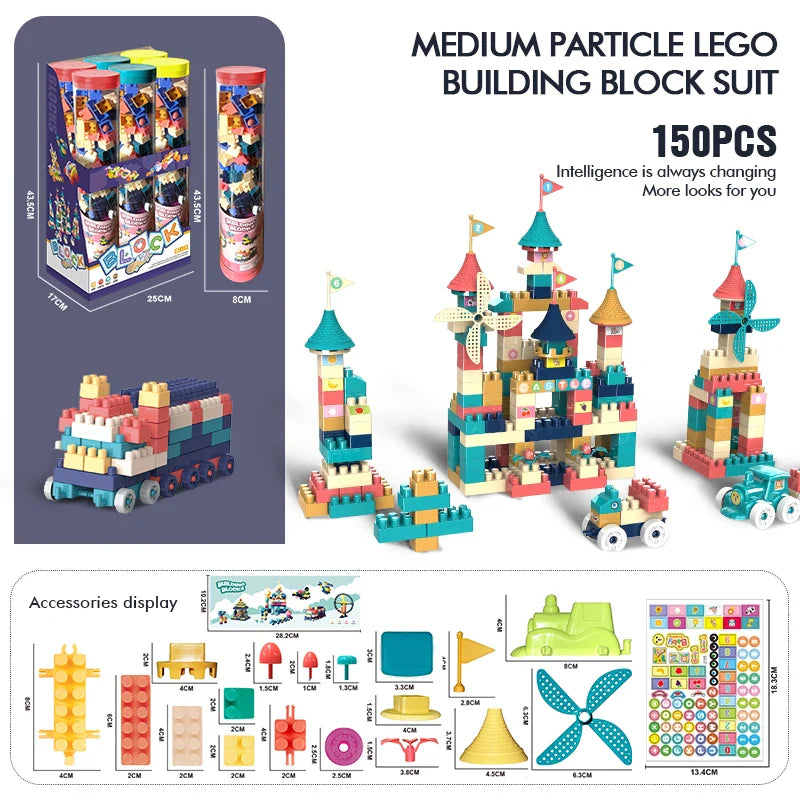HKM-572243 Creative Building Block Toy Set for Kids - Gear Assembly Educational Puzzle for Ages 6 and Up