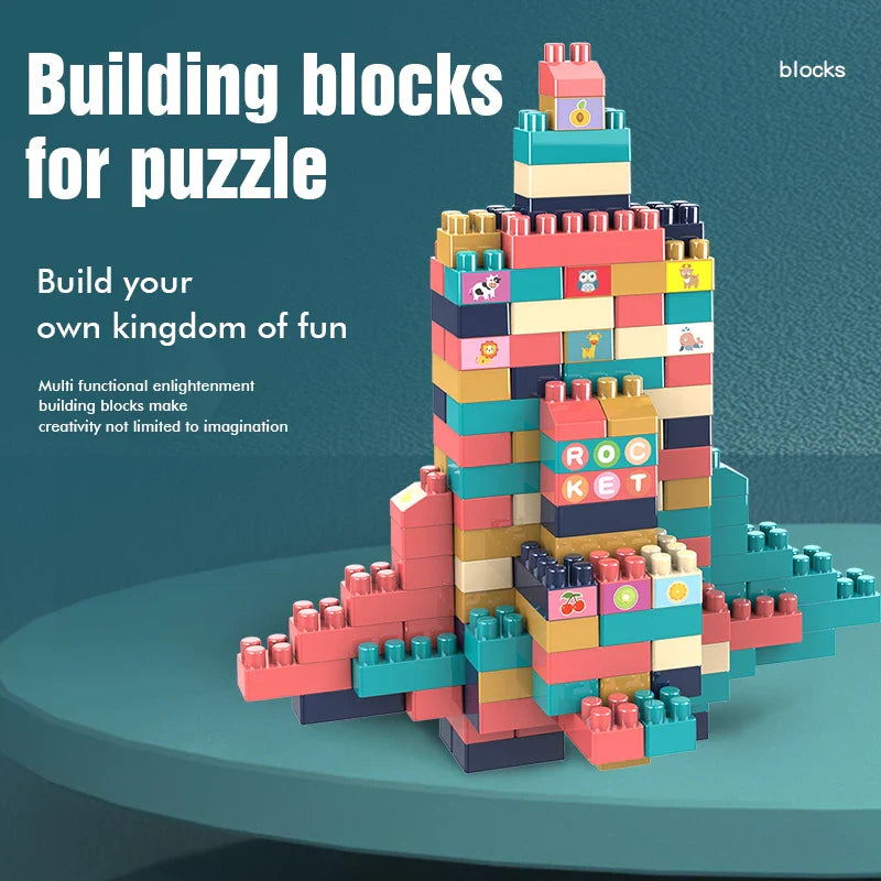 HKM-572243 Creative Building Block Toy Set for Kids - Gear Assembly Educational Puzzle for Ages 6 and Up