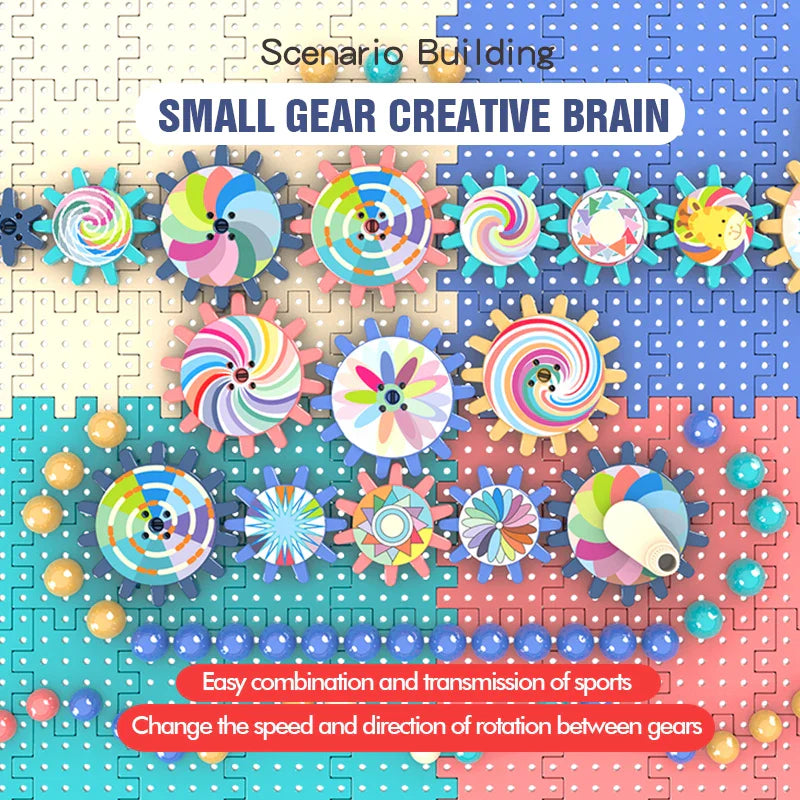 HKM-572243 Creative Building Block Toy Set for Kids - Gear Assembly Educational Puzzle for Ages 6 and Up