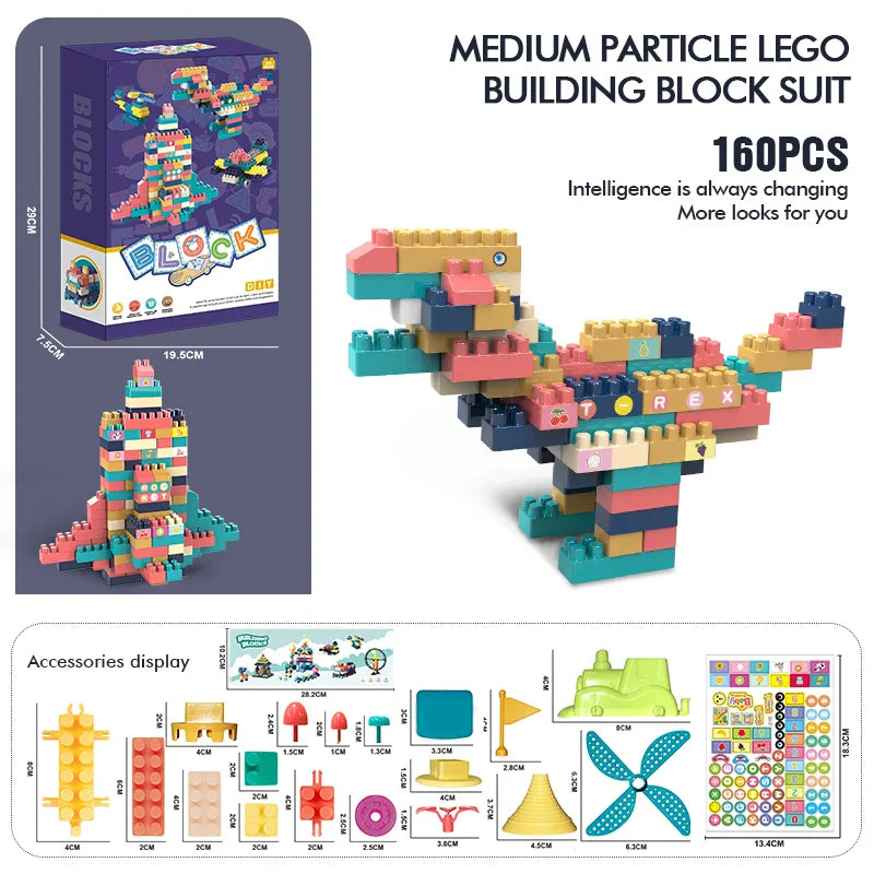 HKM-572243 Creative Building Block Toy Set for Kids - Gear Assembly Educational Puzzle for Ages 6 and Up