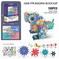 HKM-572243 Creative Building Block Toy Set for Kids - Gear Assembly Educational Puzzle for Ages 6 and Up