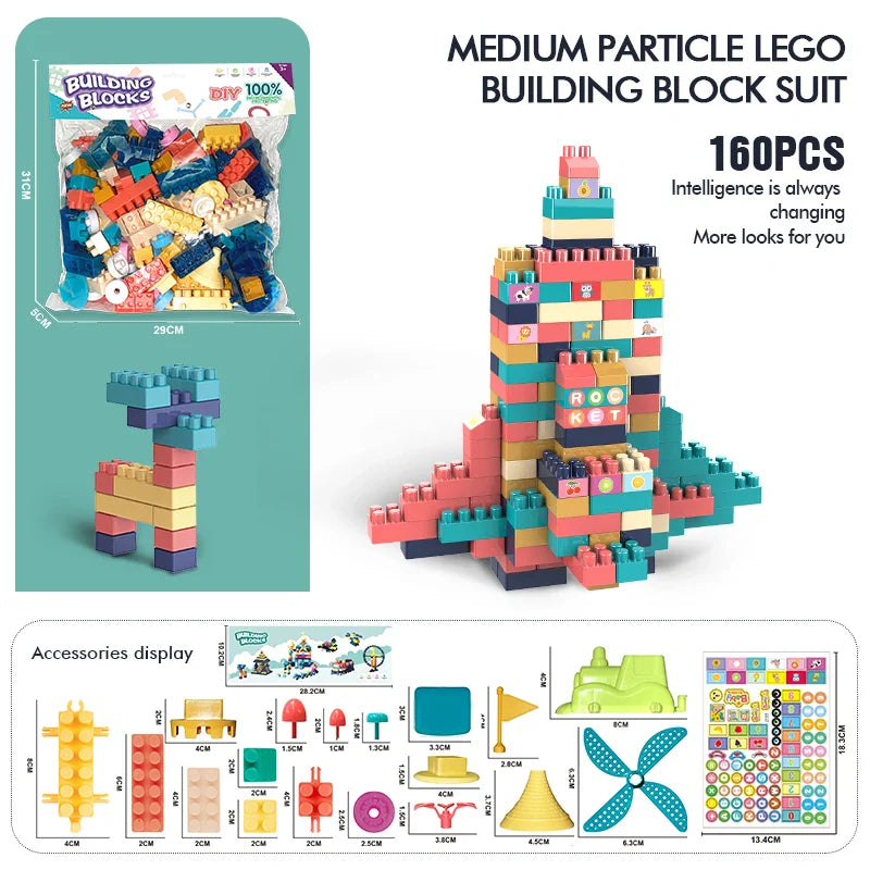 HKM-572243 Creative Building Block Toy Set for Kids - Gear Assembly Educational Puzzle for Ages 6 and Up