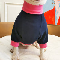 HKM-572243 Fluorescent Contrast Fleece Sweater for Dogs - Warm and Cozy Pet Apparel