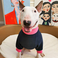 HKM-572243 Fluorescent Contrast Fleece Sweater for Dogs - Warm and Cozy Pet Apparel