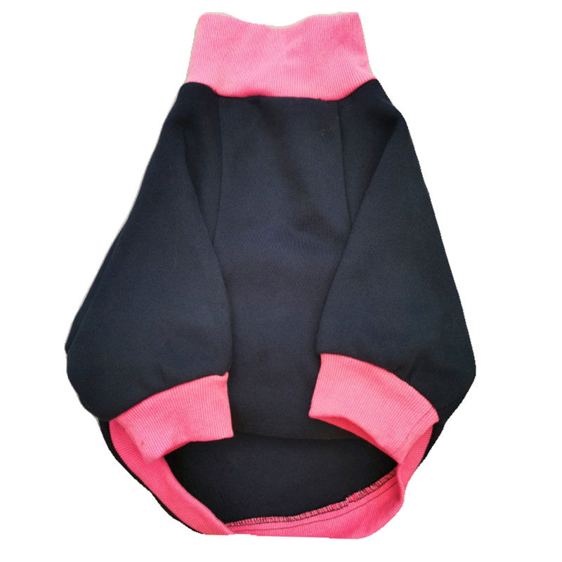 HKM-572243 Fluorescent Contrast Fleece Sweater for Dogs - Warm and Cozy Pet Apparel