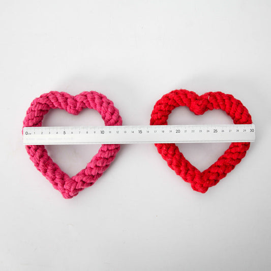 HKM-572307 Cotton Rope Love Toy for Pets - Pink, Red, Rose Red, 11CM