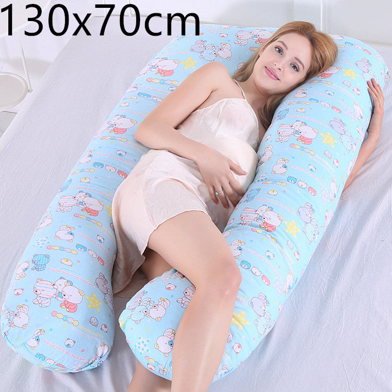 HKM-572435 Pregnancy and Maternity Body Pillow with Removable Cotton Cover, Rectangular Design, 80-140 cm, Soft 7D Cotton Filling
