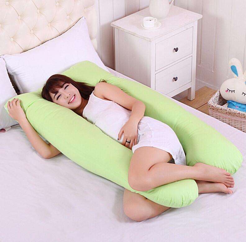 HKM-572435 Pregnancy and Maternity Body Pillow with Removable Cotton Cover, Rectangular Design, 80-140 cm, Soft 7D Cotton Filling