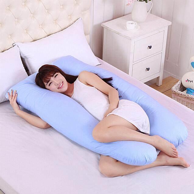 HKM-572435 Pregnancy and Maternity Body Pillow with Removable Cotton Cover, Rectangular Design, 80-140 cm, Soft 7D Cotton Filling