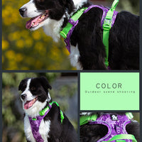 HKM-572499 Nylon Dog Leash with Chain and Vest Straps for All Breeds
