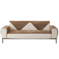HKM-572563 Waterproof Chenille Sofa Cushion Cover - Universal Fit for Three-Seat Sofas, Solid Color Options Available