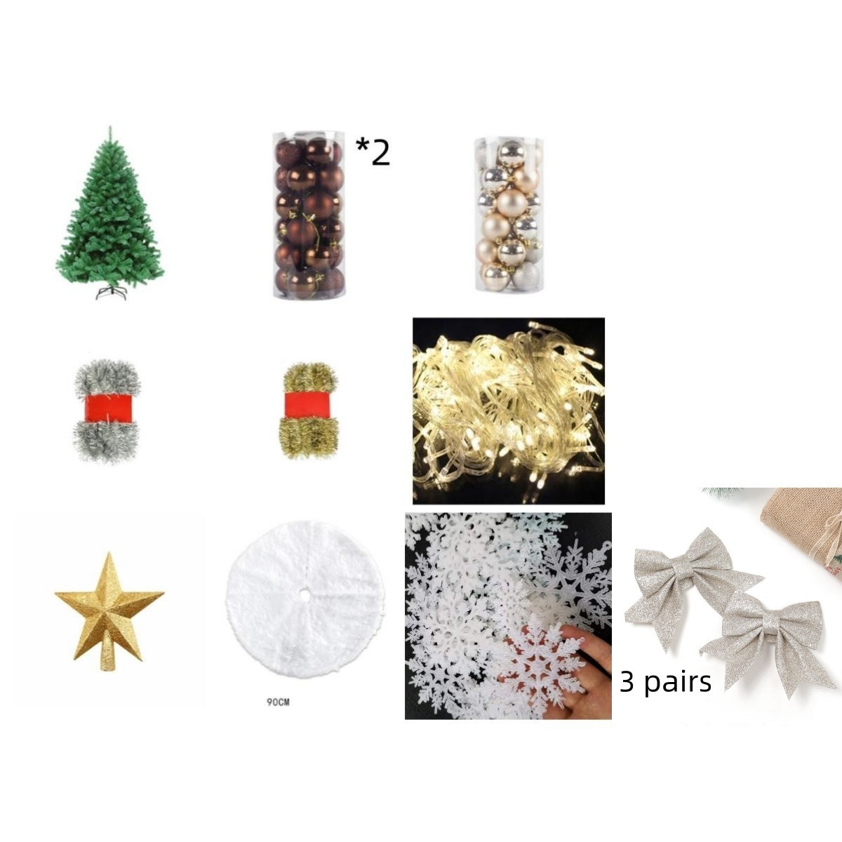 HKM-572627 Mini Christmas Tree Decor – 60cm Reusable PVC Ornament for Festive Desktop Decoration