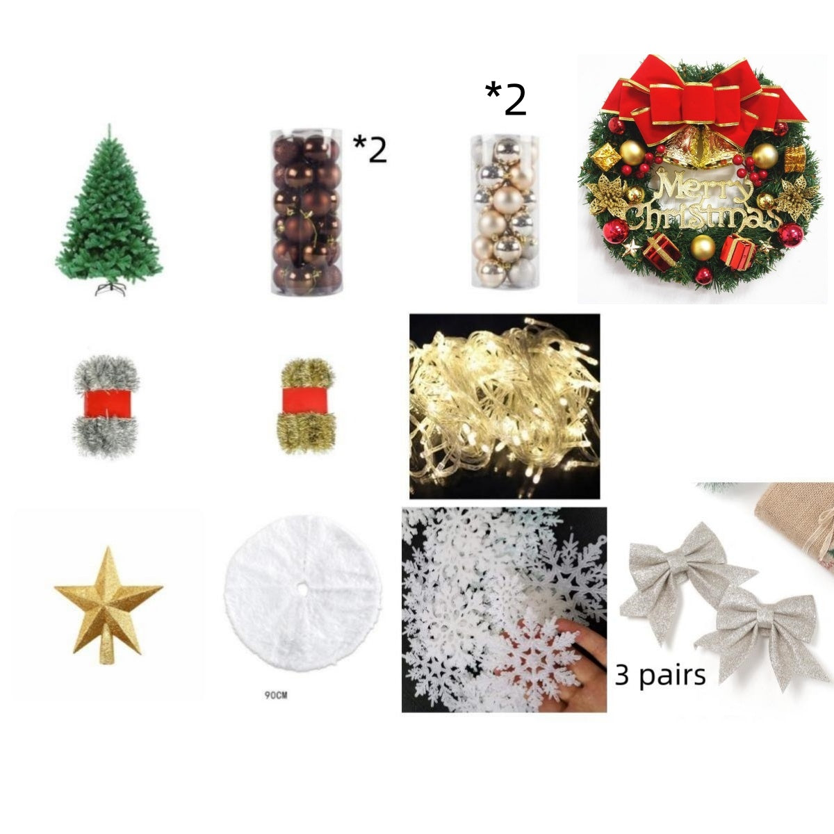 HKM-572627 Mini Christmas Tree Decor – 60cm Reusable PVC Ornament for Festive Desktop Decoration