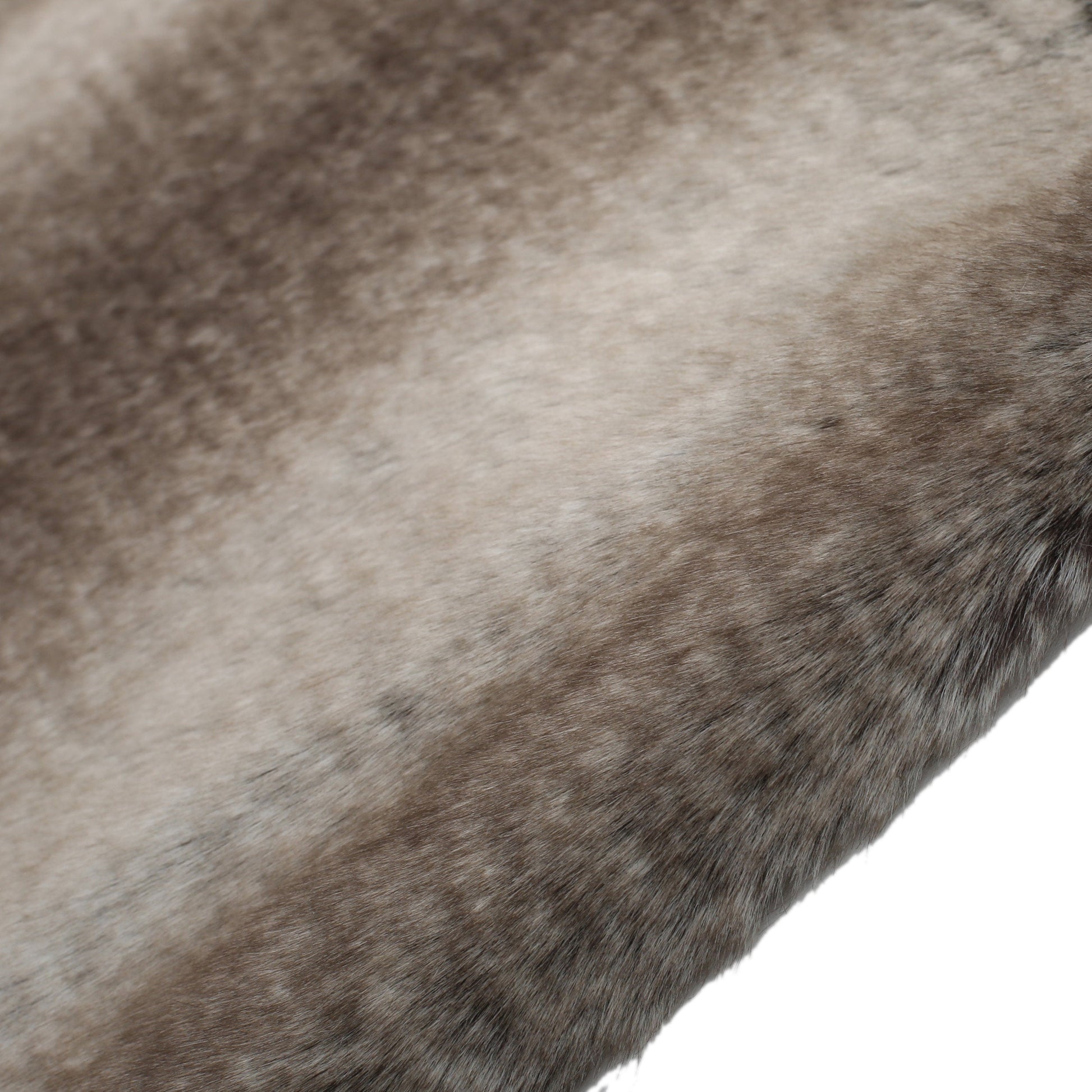 HKM-572819 Cozy Faux Fur Throw Blanket - 50" x 60", Brown, Soft and Warm