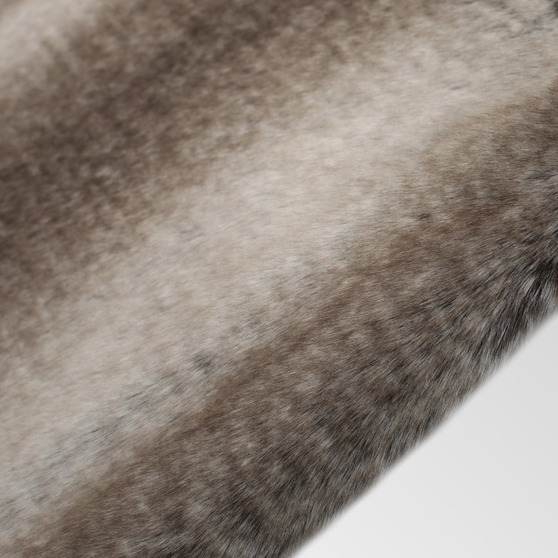 HKM-572819 Cozy Faux Fur Throw Blanket - 50" x 60", Brown, Soft and Warm