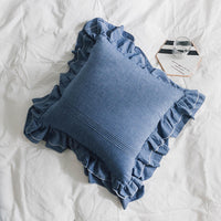 HKM-572883 Ruffled Pure Cotton Pillowcase in Various Colors – 45x45cm